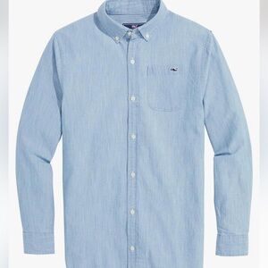 Vineyard Vines boys Light Blue Chambray Button-Down Shirt
